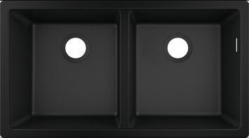 Кухонна мийка S510-U770 під стільницю 820х450 на дві чаші 370/370 Graphiteblack (43434170) 43434170 фото