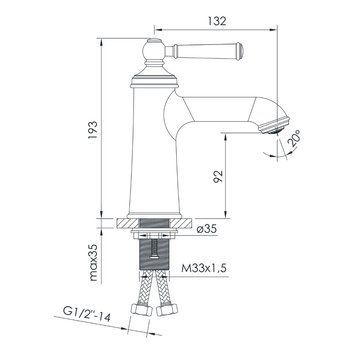 HYDRANT змішувач для умивальника, брашований нікель, 35 мм ZMK031806010 фото