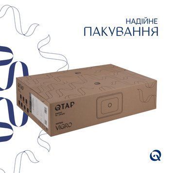 Раковина накладна Qtap Virgo N прямокутна без донного клапана WHITE QT18116308W SD00052613 фото