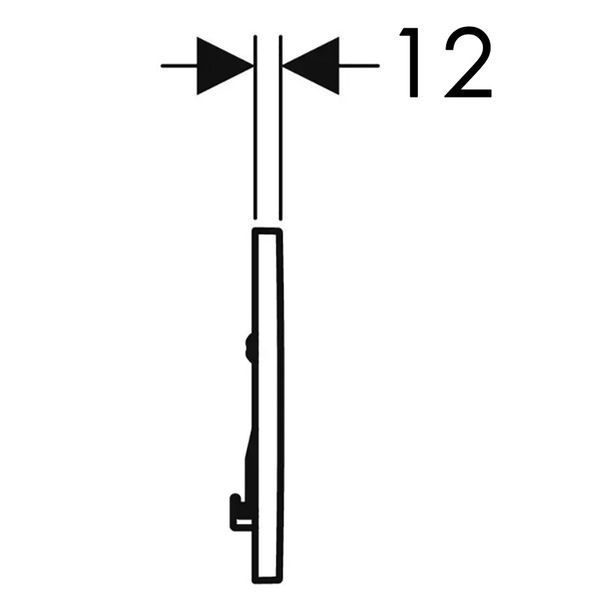 Кнопка змиву SIGMA 10 square (Ex30),змив/стоп,кріпл.на гвинтах,легкоочисна поверхн,чорний матовий/хром глянець 115.893.14.1 фото