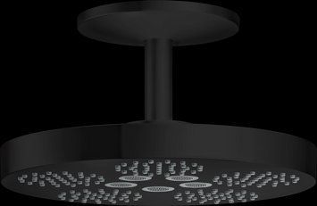 Верхній душ Axor One 280 2jet зі стельовим кронштейном 211 мм, Matt Black (48494670) 48494670 фото