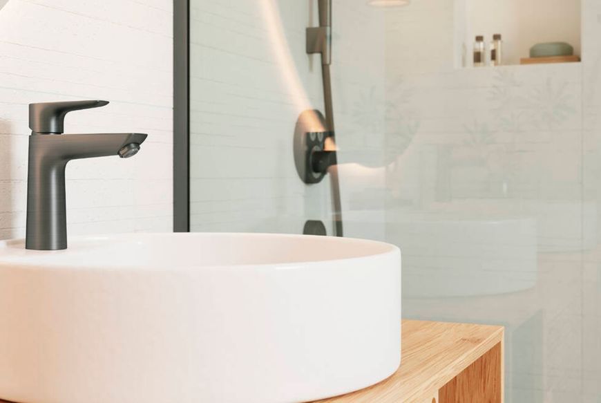 Термостат прихованого монтажу ShowerSelect S на 2 клавіші Brushed Black Chrome (15743340) 15743340 фото