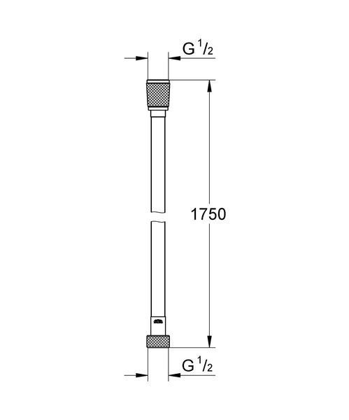 SILVERFLEX шланг для душу 1750 мм , кольор чорний матовий 28388KF1 фото