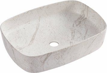 VOLLE PIEDRA умивальник накладний 50*37*13,5 см, світлий мармур 1301.005231 фото