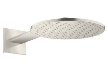 Верхній душ Axor 300 2jet P з тримачем, Stainless Steel Optic (35303800) 35303800 фото