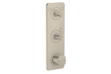 Термостат Axor Citterio C Cubic cut 380/120 для 2-х споживачів, Brushed Nickel (49701820) 49701820 фото