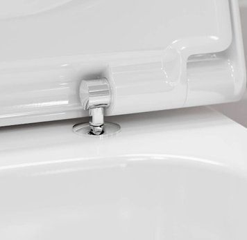 Сидіння на унітаз EluPura S з функцією SoftClosing top fix, металеві петлі, White (60148450) 60148450 фото