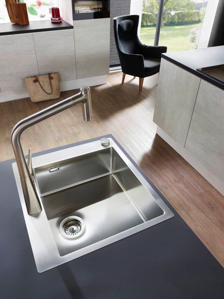 Кухонна мийка S711-F450 на стільницю 1x35d 550х500 Stainless Steel (43301800) 43301800 фото