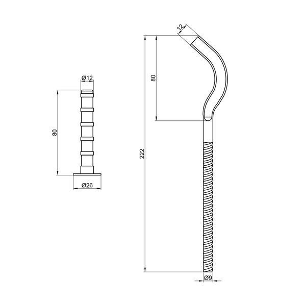 Кріплення Thermo Alliance Standart на чавунний радіатор 10х230 мм SD113230 SD00005821 фото