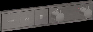 Термостат прихованого монтажу RainSelect на 2 клавіші, Brushed Black Chrome (15380340) 15380340 фото