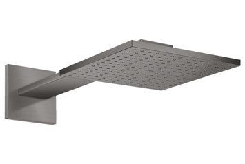 Верхній душ Axor 250х250 1jet P з тримачем, Brushed Black Chrome (35306340) 35306340 фото