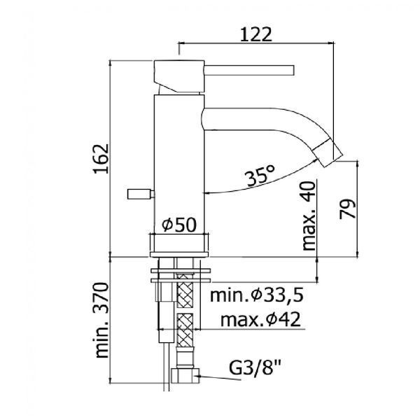LIG071CR LIGHT змішувач для раковини,chrome LIG071CR фото
