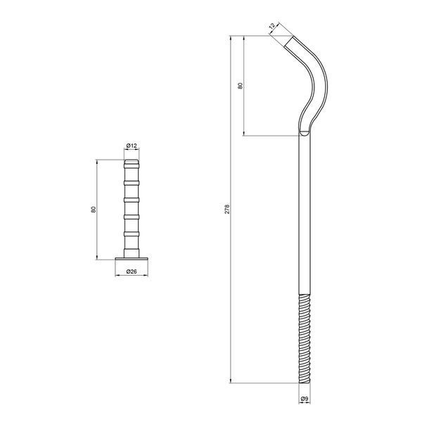 Кріплення Thermo Alliance Standart на чавунний радіатор 10х280 мм SD113280 SD00005825 фото