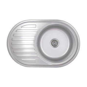 Кухонна мийка Brinex 7750 0,8 мм Satin (BRIN7750SAT08) SD00054097 фото