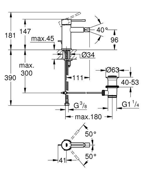Змішувач для біде Essence New (32935001), Grohe 24178001/32935001 фото