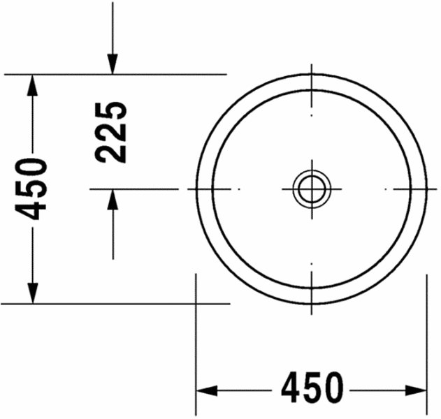 ARCHITEC Умивальник вбудований на стільницю D 45 см (0318450000) 0318450000 фото
