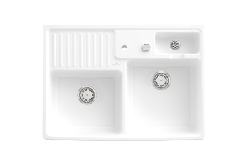 Сифон з переливом POP-UP для керамічної мийки на дві чаші Double-Bowl Sink (82321000) 82321000 фото