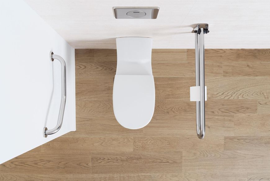 I-COMFORT LINE, Кнопка змиву одинарна, I-SMART, з ІЧ-системою, brushed stainless steel (100290711) 100290711 фото