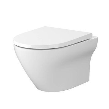 S701-472 СЕТ B331 LARGA Унітаз підвісний EW CLEANON + кришка дюропласт SLIM з механізмом плавного закривання SZCZ1002606324 фото