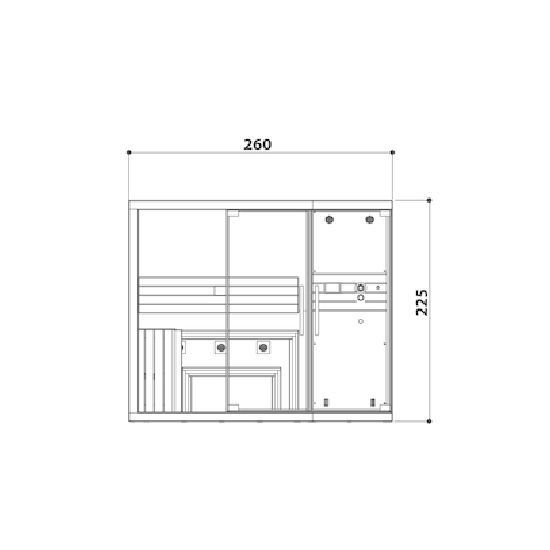 Сауна JACUZZI SASHA-MI SMI-1036-1020 WHITE DX 260х120х225 SMI-1036-1020 фото