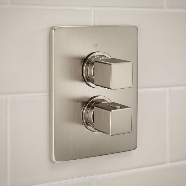 CU018100.2F CUBIC Зовнішня частина термостата для душу, Brushed Nickel CU018100.2F фото