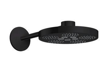 Верхній душ Axor One 280 2jet зі стіновим кронштейном, Matt Black (48492670) 48492670 фото