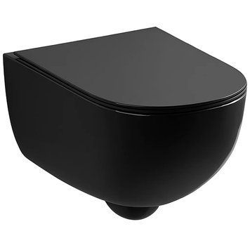 003 709 008 PIN Унітаз підвісний, без обідка(-Rimless), колір Nero gloss 003 709 008 фото