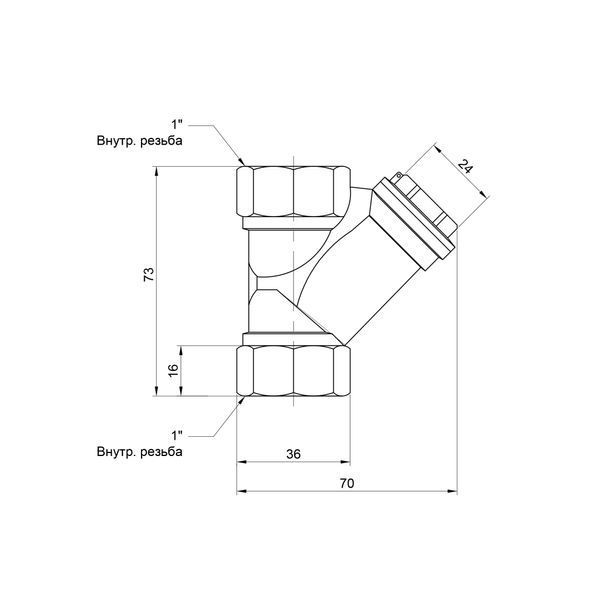 Фільтр грубої очистки Thermo Alliance Base 1"ВВ для води косий SD124W25 SD00010222 фото