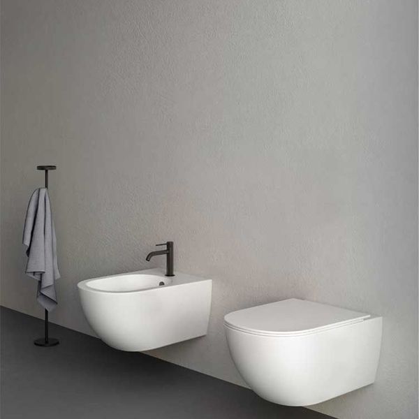 003 709 008 PIN Унітаз підвісний, без обідка(-Rimless), колір Nero gloss 003 709 008 фото