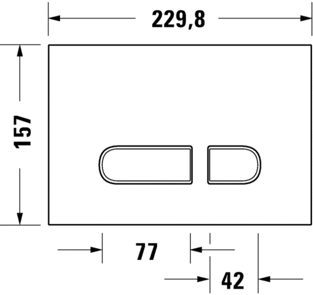 Кнопка змиву A1 для унітазу, скло біле (WD5002012000) WD5002012000 фото