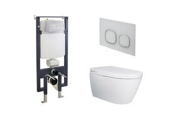 PACK I-COMFORT, Унітаз з кришкою i-Comfort з функцією біде + Інсталяція + Кнопка, white (100367608) 100367608 фото
