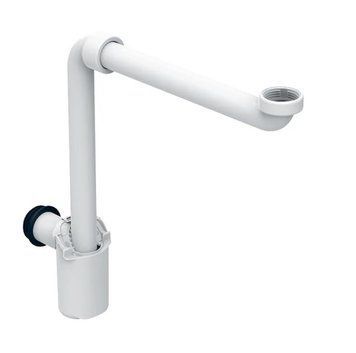 Сифон д/раковини, компактна модель, горизонтальний випуск, d 40мм, G1 1/4, альпійський білий 151.117.11.1 фото