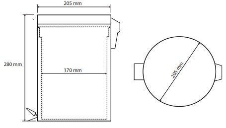 Відро для сміття 5 л Hotel (104315014), Bemeta 104315014 фото
