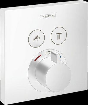 Термостат прихованого монтажу ShowerSelect на 2 клавіші Matt White (15763700) 15763700 фото