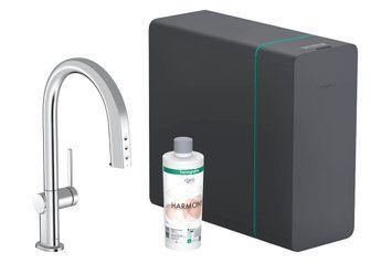 Змішувач Aqittura M91 SodaSystem 210, 1jet, pull-out, Sbox, кухонний сет, Chrome (76836000) 76836000 фото