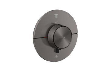 Термостат прихованого монтажу AXOR ShowerSelect ID Round на 2 функції, Brushed Black Chrome (36750340) 36750340 фото