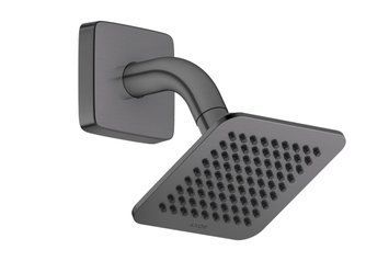 Верхній душ Axor Citterio C 120x120 1jet EcoSmart зі стіновим кронштейном, Brushed Black Chrome (28810340) 28810340 фото