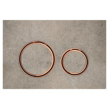 Кнопка змиву SIGMA 50 round (Ex21),подвійний змив,сплав на основі цинку/кераміка,червоне золото/під бетон 115.650.JV.1 фото