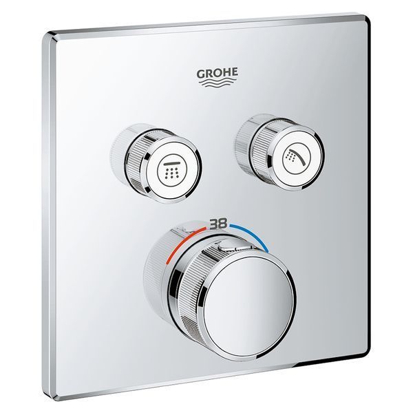 Верхня частина термостату GROHTHERM SMARTCONTROL душ, д/35600, 2 виходи, хром 29124000 фото