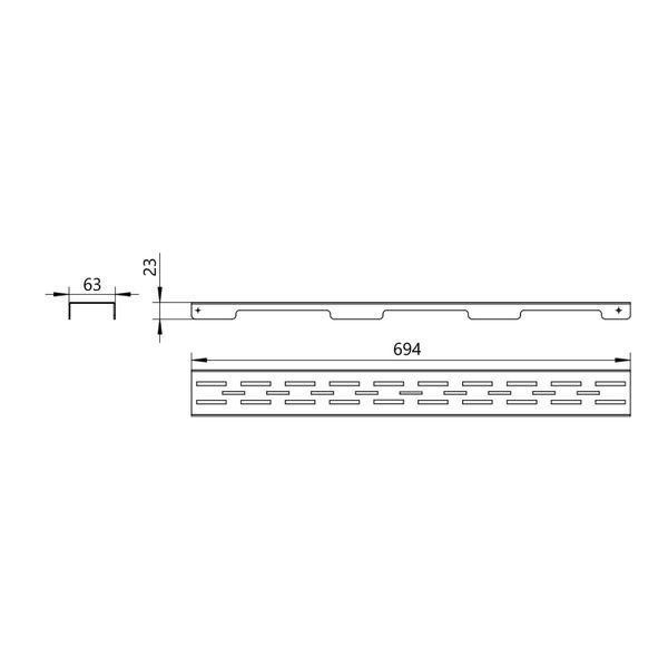 Решітка для лінійного трапу Qtap Grate FD700 (NKS) SD00052804 фото
