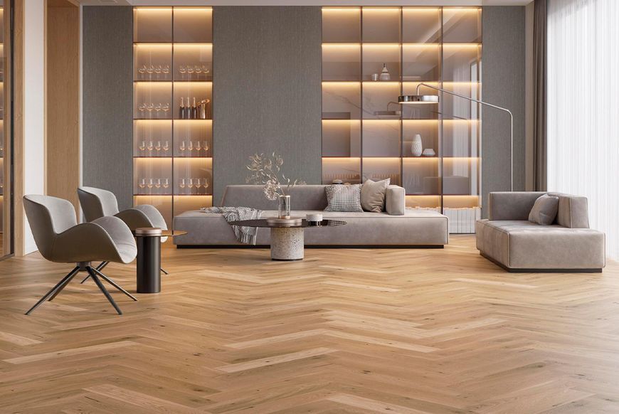 G244 CLASSIC 1L HERRINGBONE CAMEL 13x72,5x1,4 (паркетна дошка) 100286565 фото