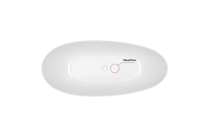 ANTAO Ванна окремостояча 170x75, White Alpin, SilentFlow (UBQ170TAO7TV-01) UBQ170TAO7TV-01 фото