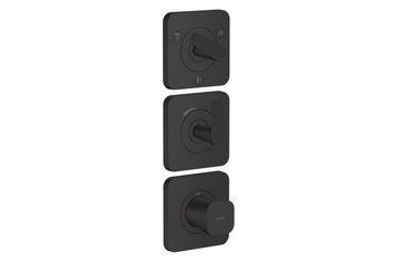 Термостат Axor Citterio C Cubic cut 380/120 для 3-х споживачів, Matt Black (49711670) 49711670 фото