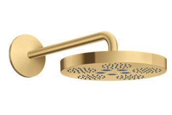 Верхній душ Axor One 280 1jet зі стіновим кронштейном Brushed Gold Optic (48491250) 48491250 фото