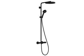 Душова система Pulsify S Puro Showerpipe 260 1jet EcoSmart з Ecostat Fine, Matt Black (24237670) 24237670 фото