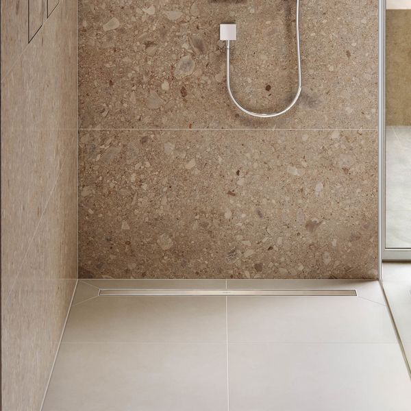 Верхня частина "RainDrain Original" для душового трапу 1200 мм Brushed Stainless Steel (56201800) 56201800 фото