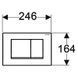 Кнопка змиву DELTA 20 square (ex 30), пластик, подвійний змив, альпійський білий 115.137.11.1 &ndash; фото 5