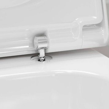 Сидіння на унітаз EluPura Q з функцією SoftClosing top fix, металеві петлі, White (60150450) 60150450 фото