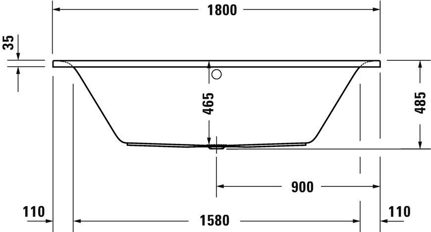 D-NEO Ванна 180x80 см акрилова DUO (700476000000000) 7.00476E+14 фото