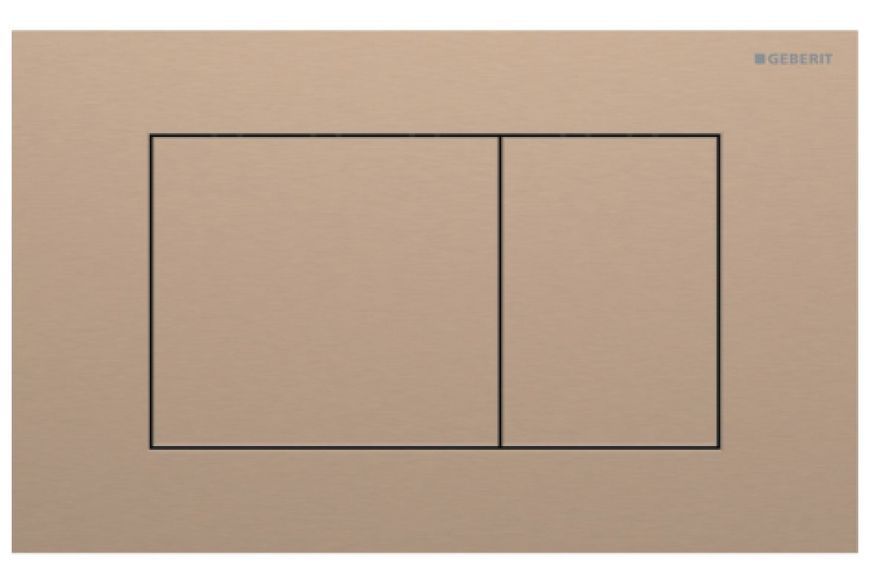 Кнопка змиву SIGMA 40 square, подвійний змив, легкоочисна поверхня, червоне золото/ матова 115.629.QB.1 фото